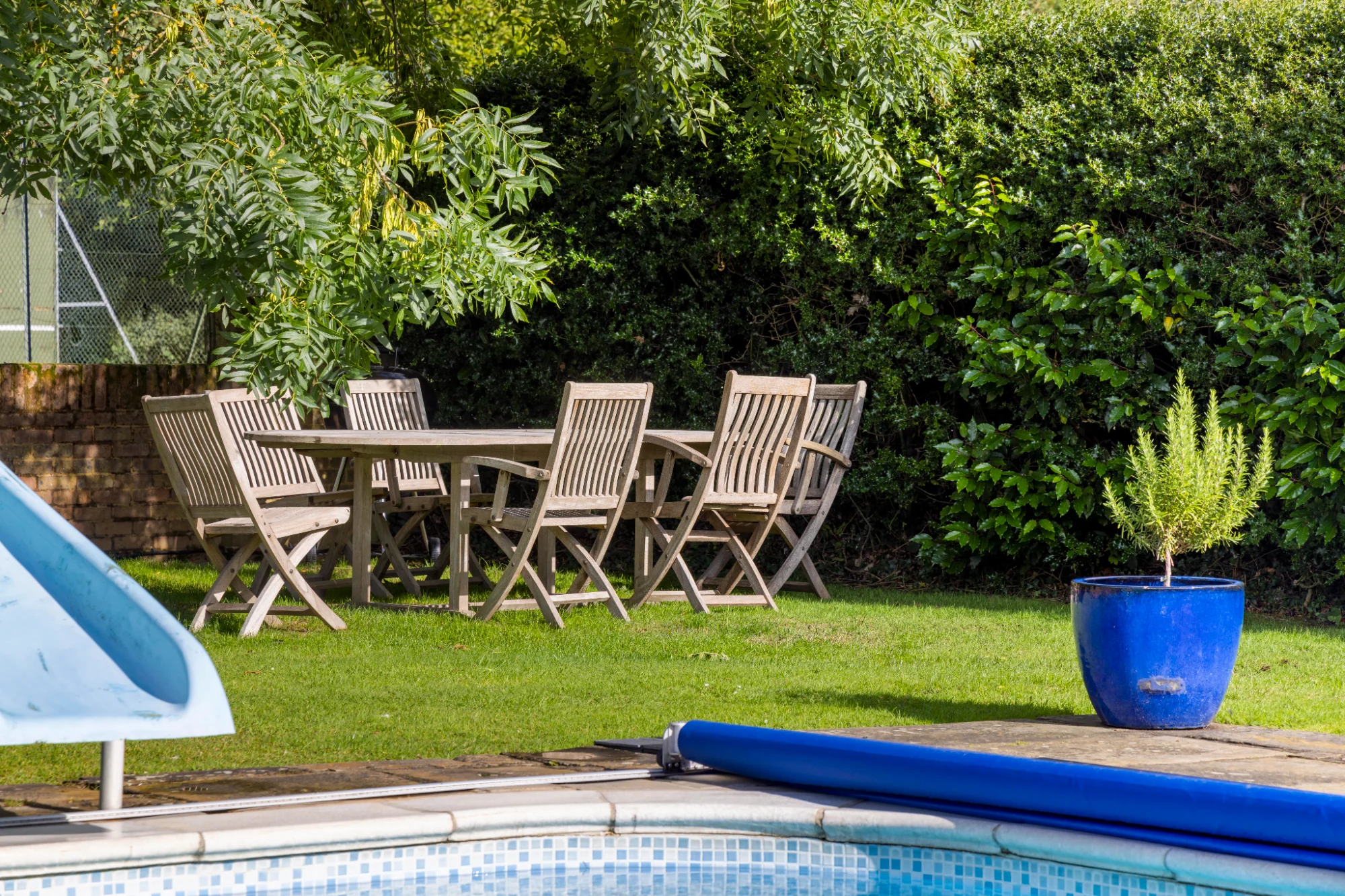 Garden dining area