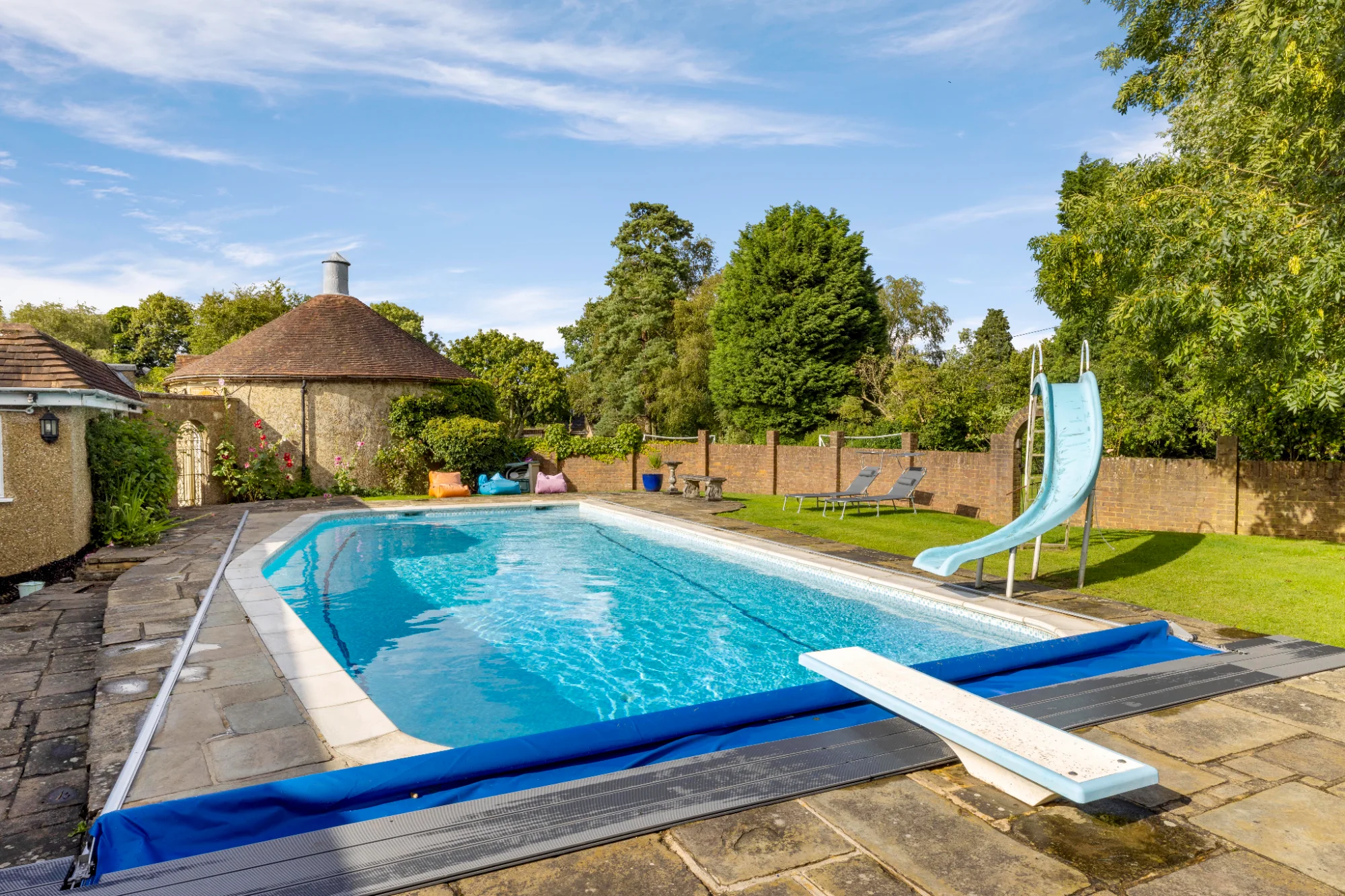 Seasonal heated pool