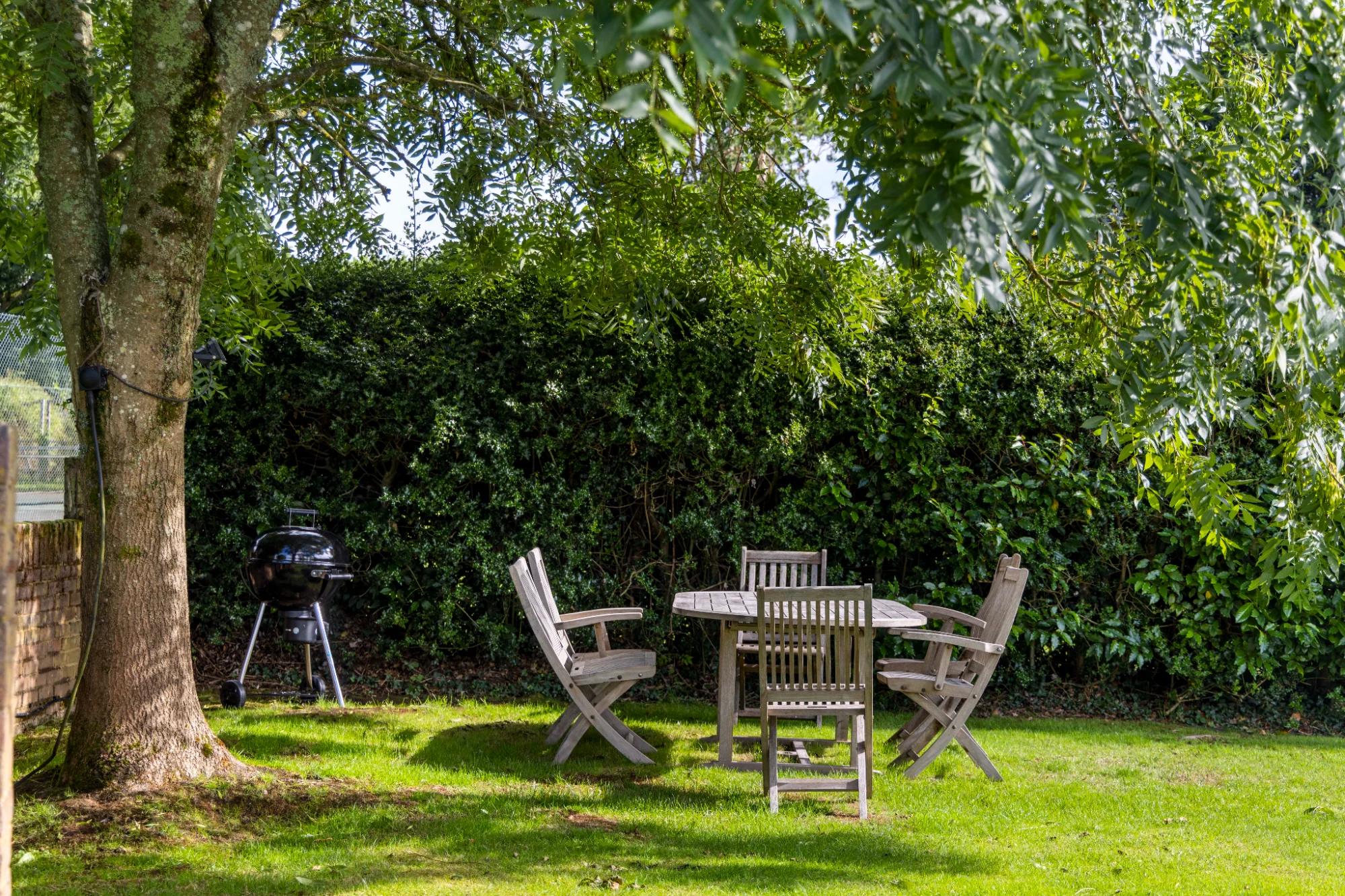 BBQ and garden dining area